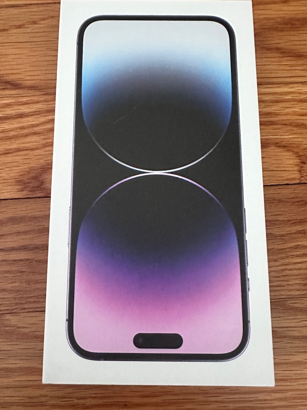 Empty Apple iPhone 14 Pro box - Deep Purple Gradient